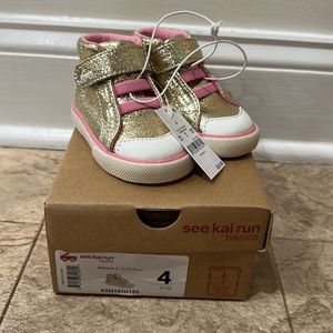 See Kai Run Belmont II Gold Shine Sneakers